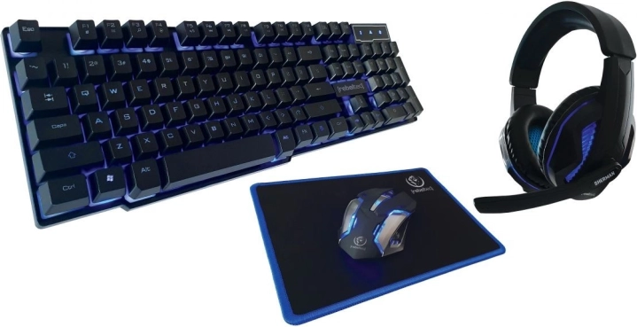 Gaming set REBELTEC SHERMAN – toetsenbord, muis, muismat en headset