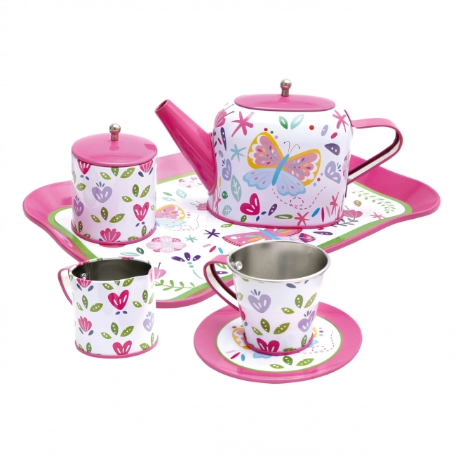 Kinder roze theeservies set