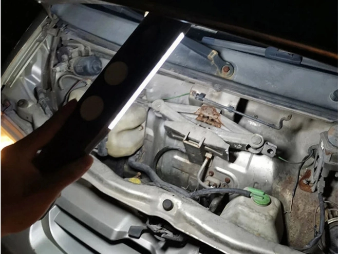 Krachtige werkplaatslamp met magneet en haak