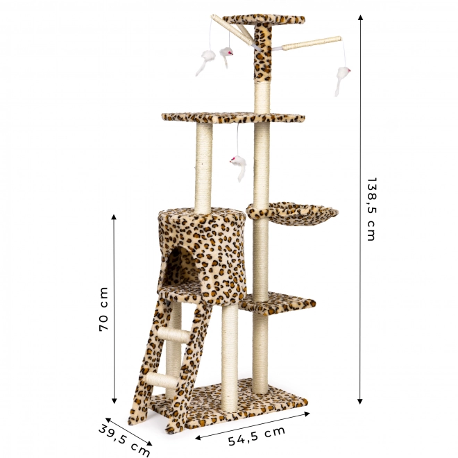 Kattenkrabpaal, huisje, boom, ligplaats, 138cm xl, Panther