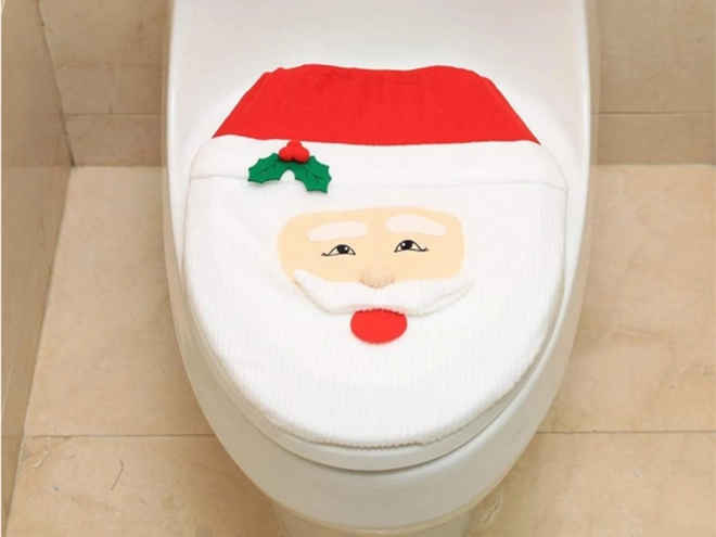 Kerstbadkamerset met Santa Claus-motief