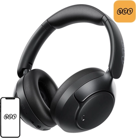 draadloze hoofdtelefoon qcy h3 pro anc – zwart