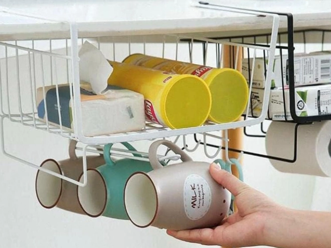 Metalen hangende organizer met 5 haken voor de keuken