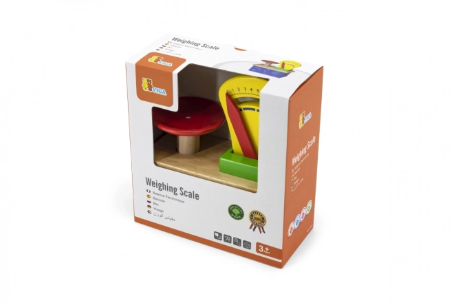 Houten weegschaal
