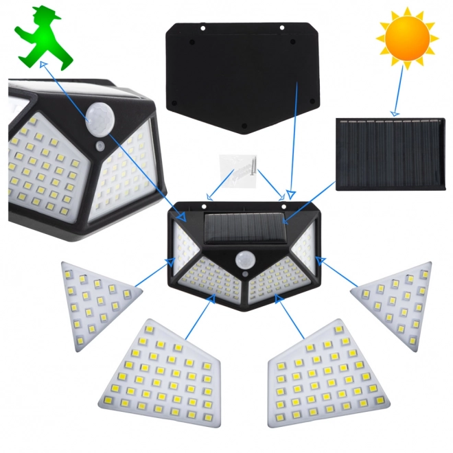 Solar LED-lamp met bewegingssensor en dimfunctie