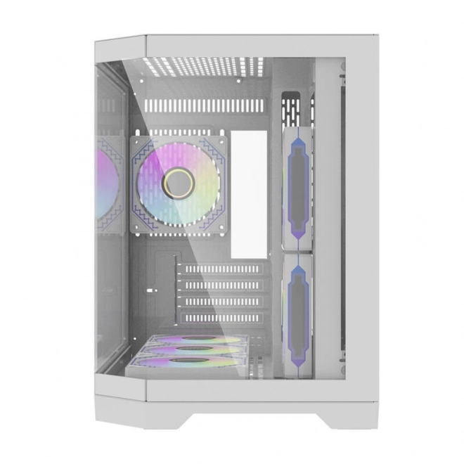 Computerbehuizing Darflash FT418 + 6 aRGB ventilatoren (wit)