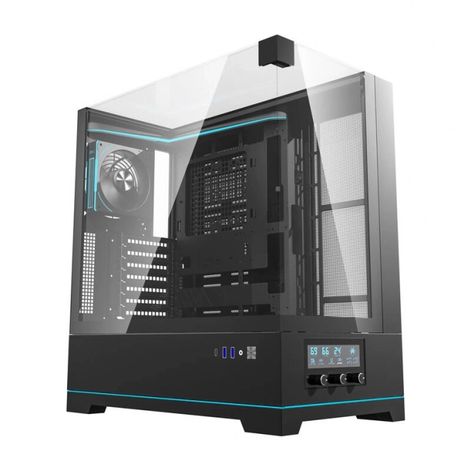Computerbehuizing Darkflash DY450 PRO met ventilator zwart
