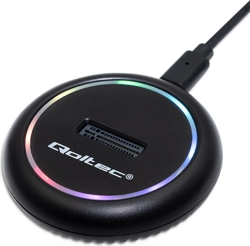 Dockingstation voor M.2 NVMe/SATA SSD met USB‑C en RGB‑verlichting 2TB
