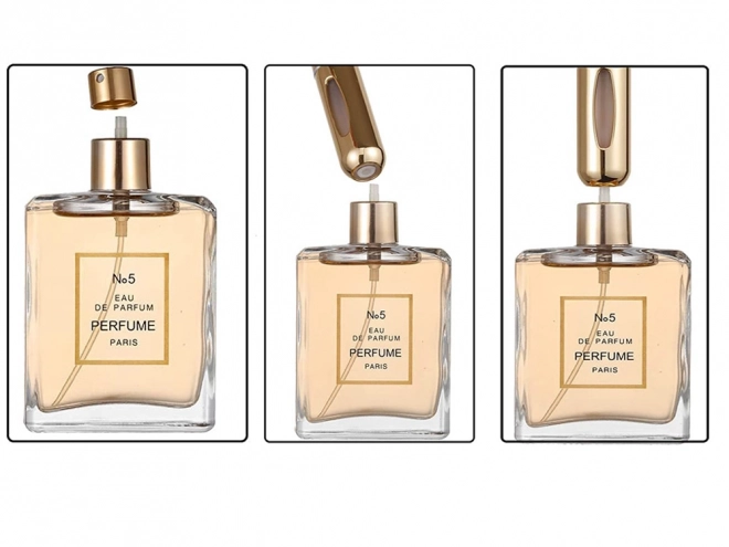 Reisverspreider met parfumverstuiver 5ml parfuminfuus – goud