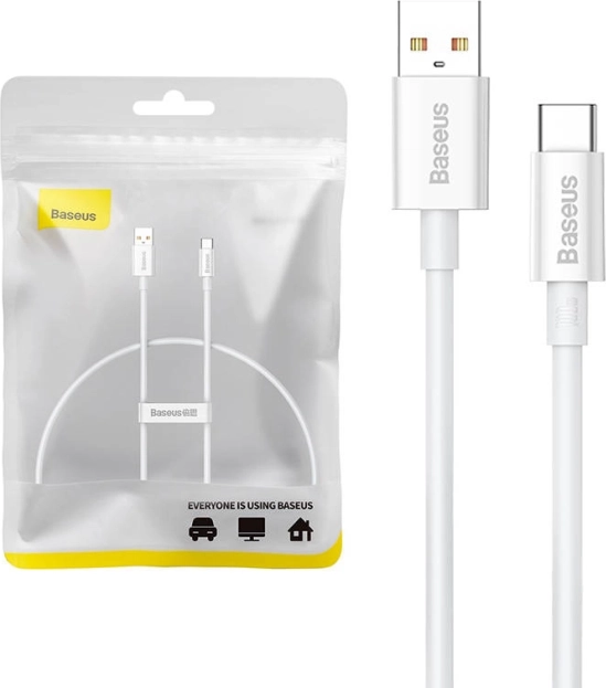 USB‑C-kabel BASEUS Superior met display 100 W, 0,25 m, wit