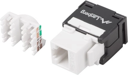 Keystone-module RJ45 UTP cat. 5e gereedschapsloos, 180° voor inbouwdoos