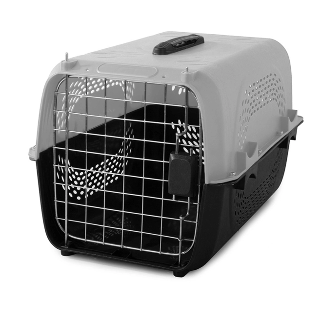 Transportbox voor honden en katten grijs 48x30x32 cm