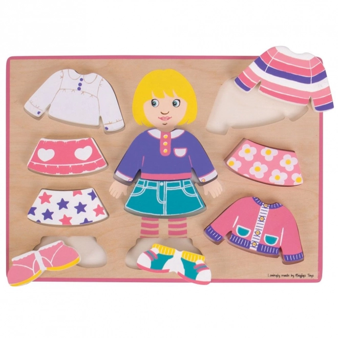 Bigjigs Baby aankleedpuzzel meisje