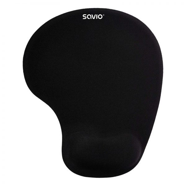 Zwarte ergonomische muismat SAVIO