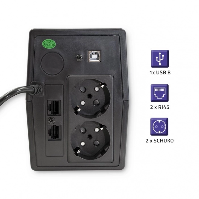Noodstroomvoorziening UPS Monolith 650VA 360W LCD USB RJ45