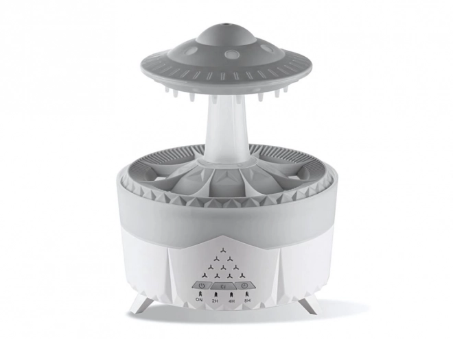 Luchtbevochtiger en aromatische diffuser in de vorm van een UFO