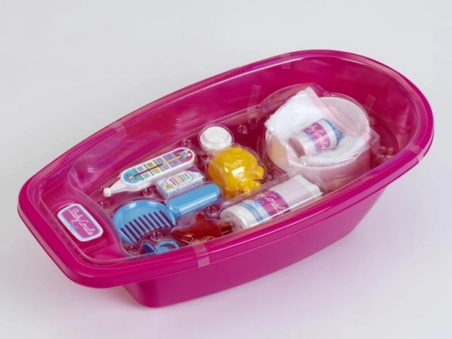 Groot badje met accessoires voor poppen