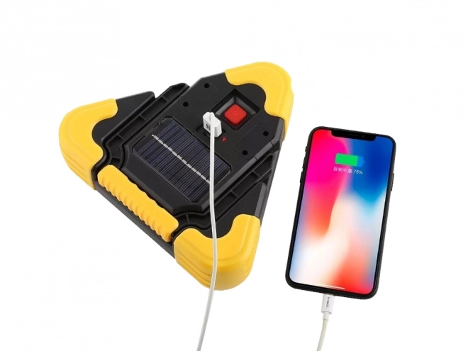 Waarschuwingsdriehoek met LED zaklamp en powerbank