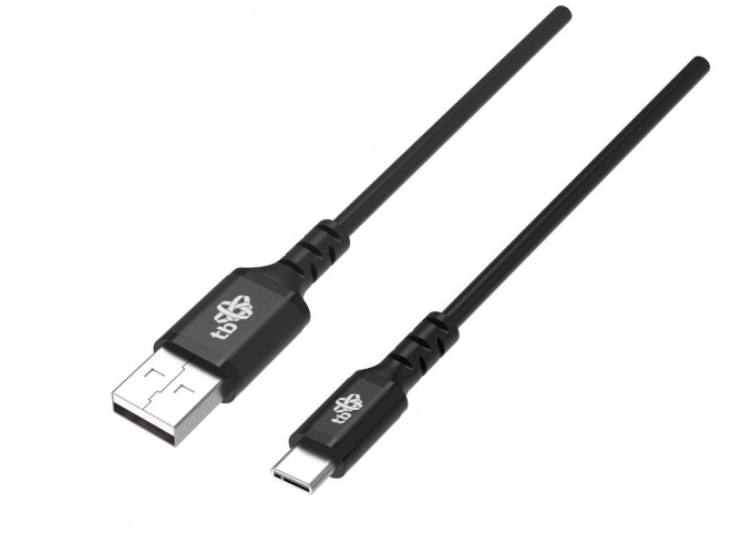 Zwarte siliconen USB-USB C-kabel 1m Quick Charge