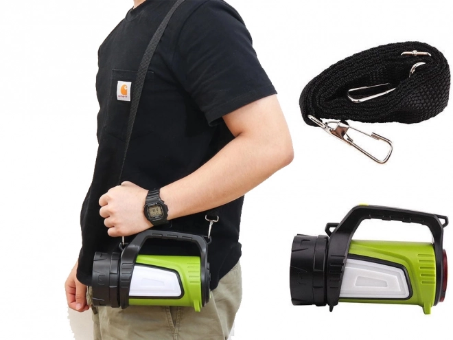 Oplaadbare LED-zaklamp met powerbank voor kamperen