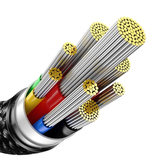 Kabel USB-C naar USB-C Baseus Tungsten Gold 240W 1 m (zwart)