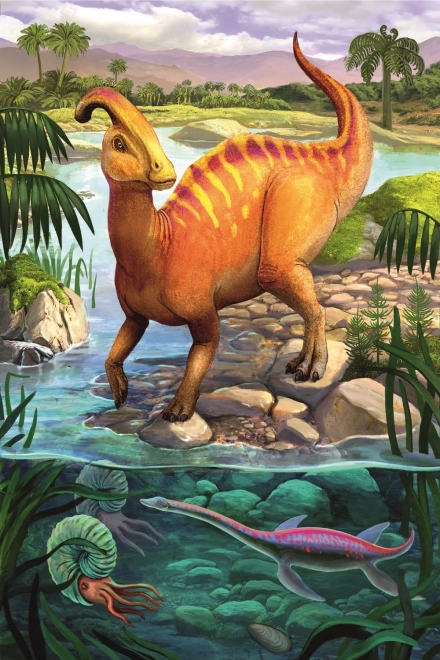 Minipuzzel Dinosauriërs - 54 stukjes
