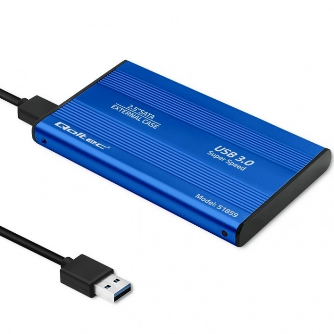 Extern harddisk/SSD-behuizing 2.5" SATA3 USB 3.0 Blauw