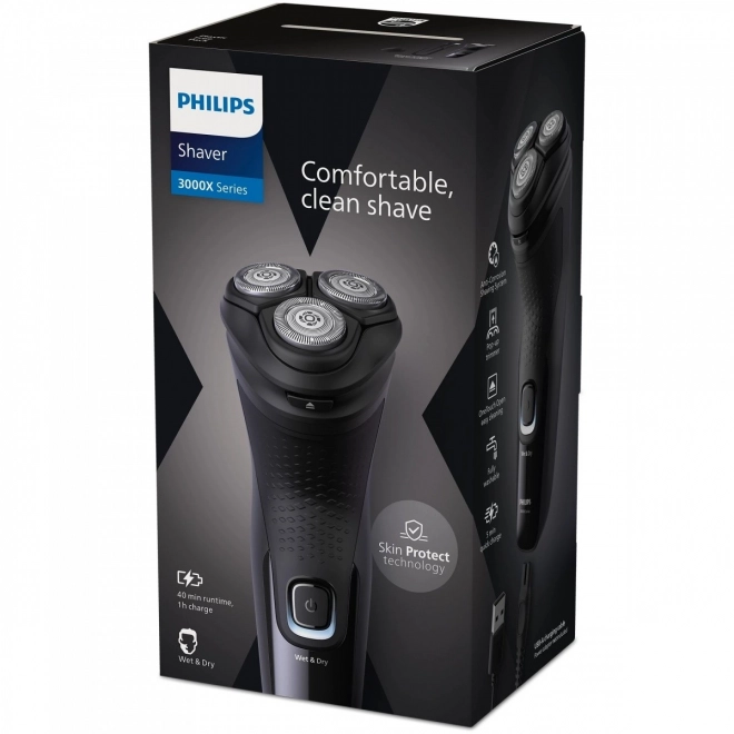 Elektrisch scheerapparaat Philips Series 3000X voor nat en droog gebruik