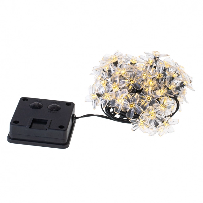 Zonne Tuinlampen in de Vorm van Bloemen 7m 50 LED Warm Wit