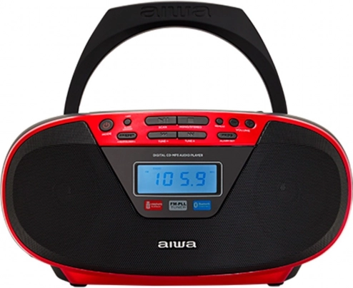 draagbare aiwa boombox met cd/mp3, fm pll en bluetooth