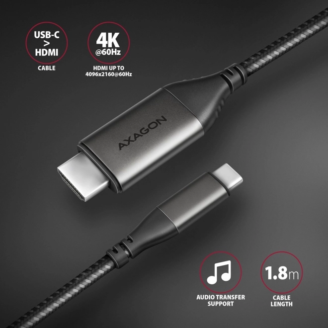 Adapter USB-C naar HDMI 4K/60Hz 1,8m