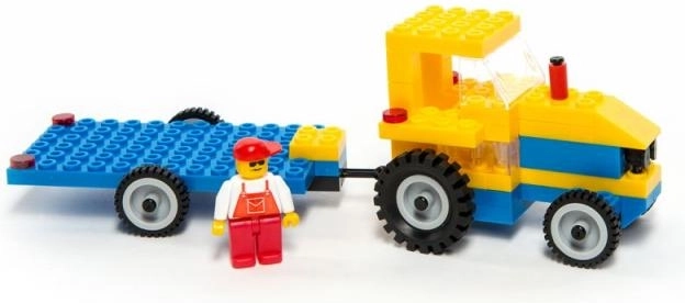 Bouwset Tractor met Aanhanger 84 st.