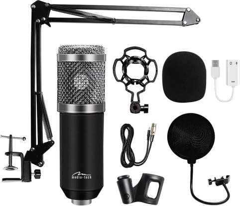Studiomicrofoon met condensatoraccessoires