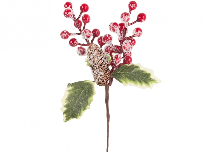 Kersttafelversiering met lijsterbes