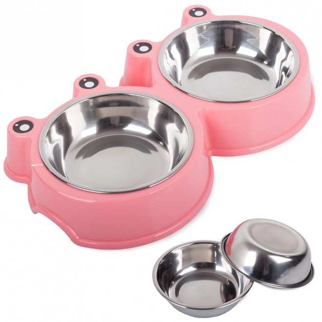 Dubbele kom voor honden en katten 300ml