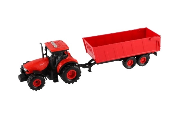 Tractor Zetor met aanhanger op vliegwiel met verlichting en geluid
