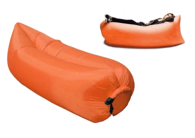 Opblaasbare slaapbank Lazybag oranje