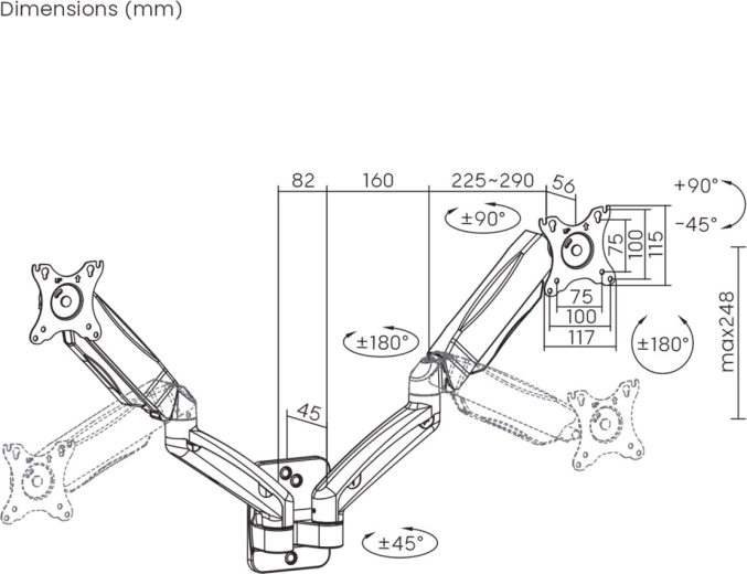 Grote bewegingsvrijheid en nauwkeurige positionering