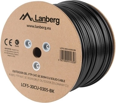 Buiten FTP-kabel met gel Cat.5e 305 m, koperen ader