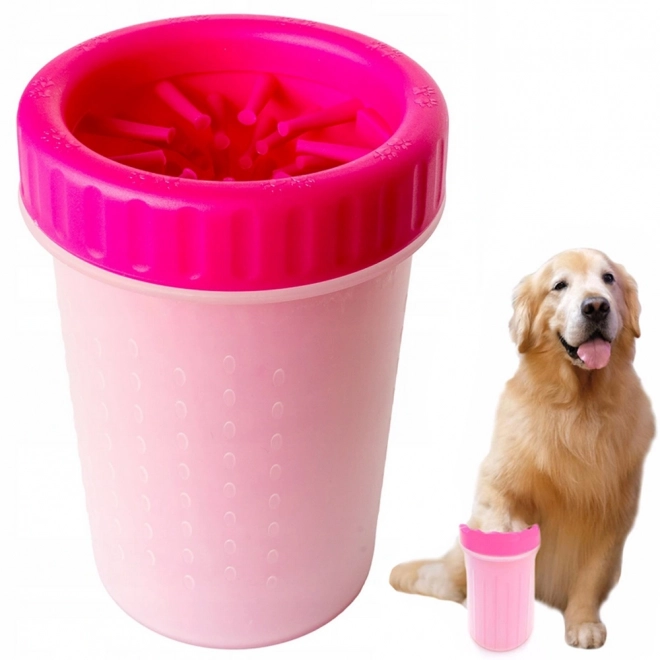 Potenreiniger voor honden en katten siliconen beker voor het reinigen van poten groot xl – růžový