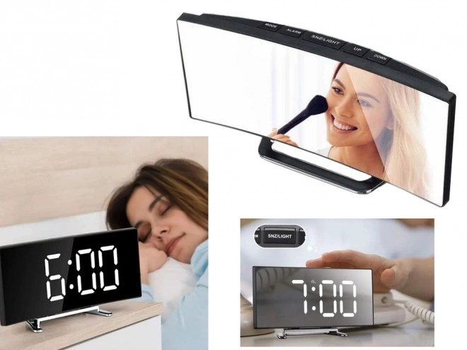 Elegante digitale wekker met thermometer en LED-display