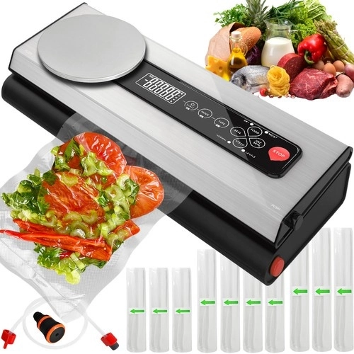 Vacuümmachine / foliesealer met schaal en rollen set RUHHY