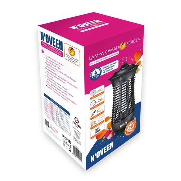 Insecticidelamp IKN18 IPX4 Zwart
