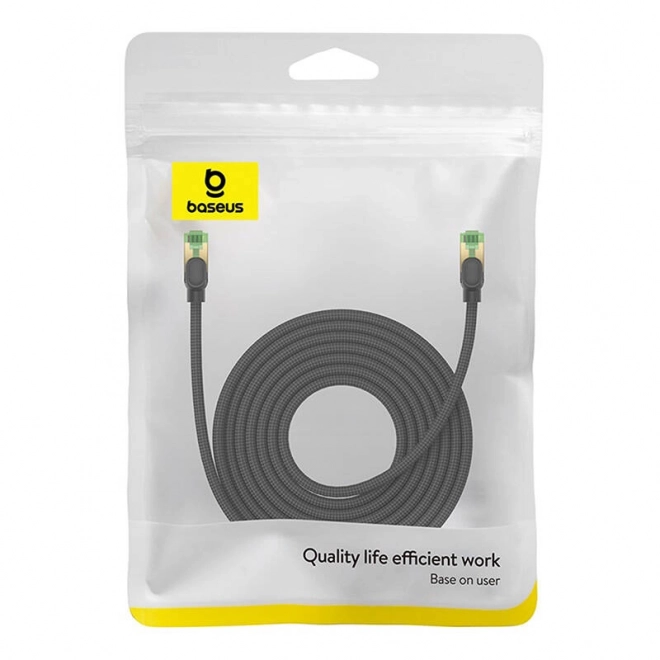 Gevlochten netwerkkabel cat.8 Baseus Ethernet RJ45, 40 Gb/s, 8 m (zwart)