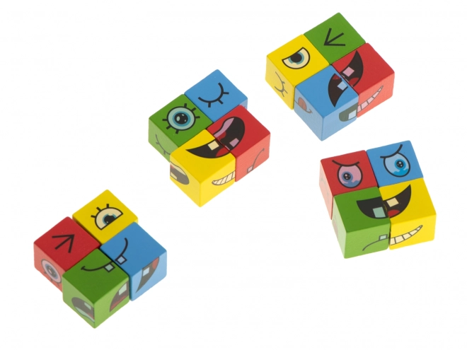 Creatieve blokken gezicht veranderend