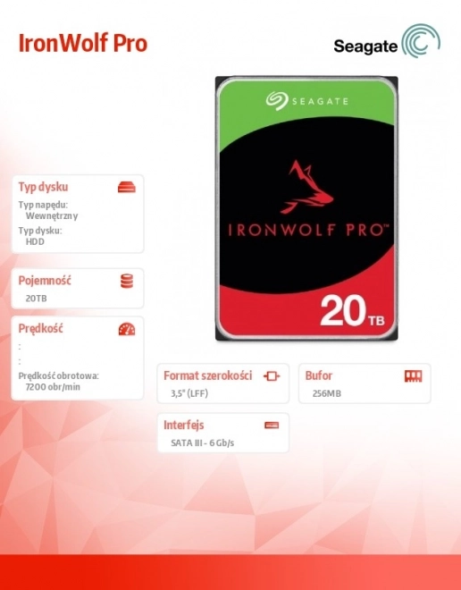 Seagate IronWolf Pro Harde Schijf 20TB