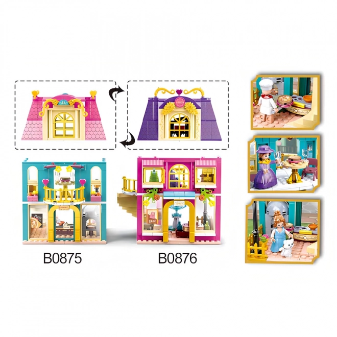 Sluban Girls Dream Village M38-B0875 Twee verdiepingen huis met zolder