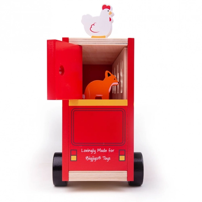 Houten bus met diertjes Bigjigs