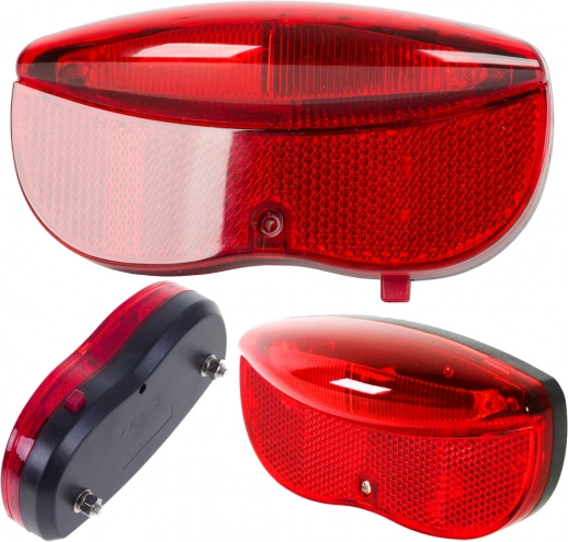 LED-achterlicht voor bagagedrager, 2× AA, met reflector