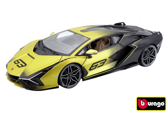 Model Lamborghini Sian FKP 37 in gele kleur
